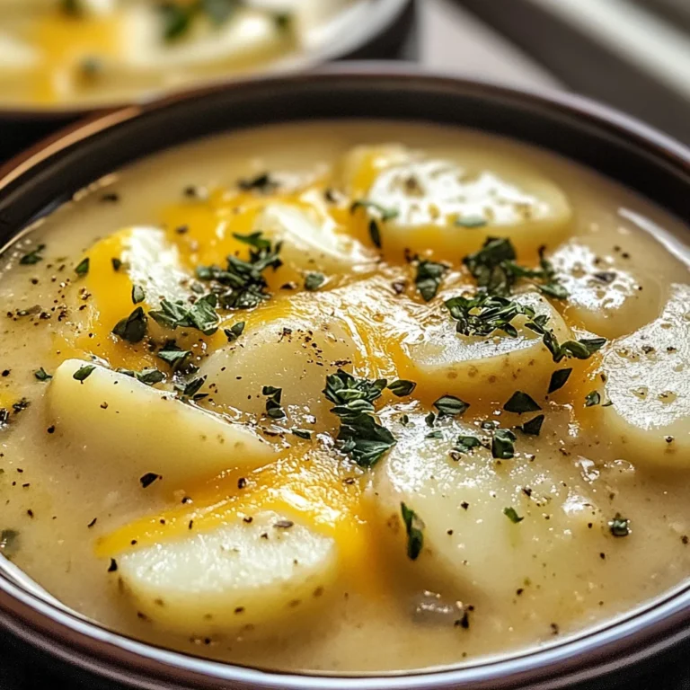 Cheddar Garlic Herb Potato Soup