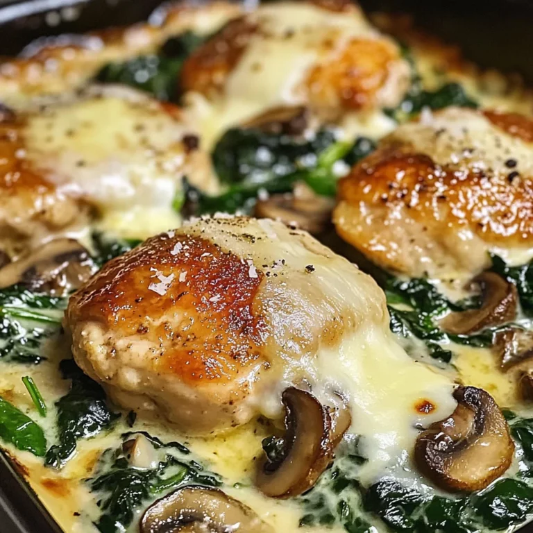 Chicken, Spinach, and Mushroom Low Carb Oven Dish