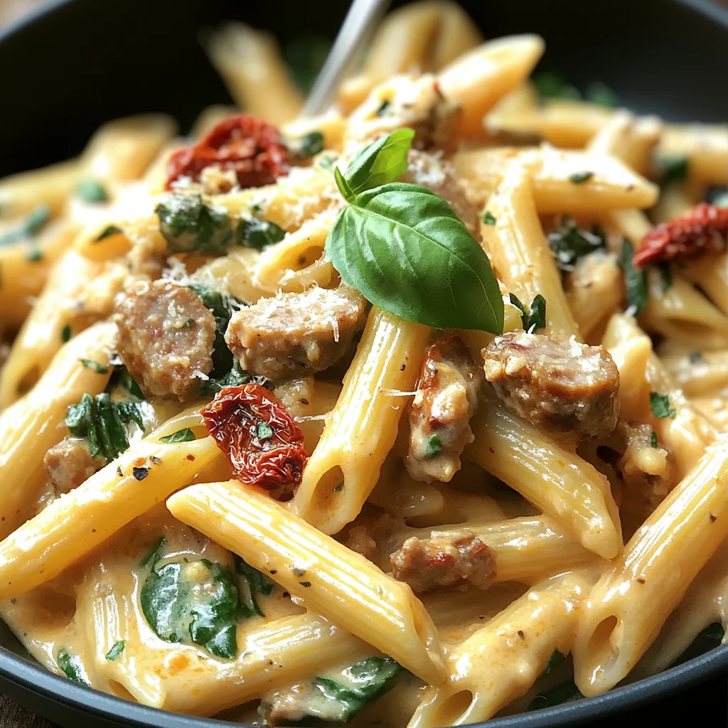 Creamy Tuscan Sausage Pasta