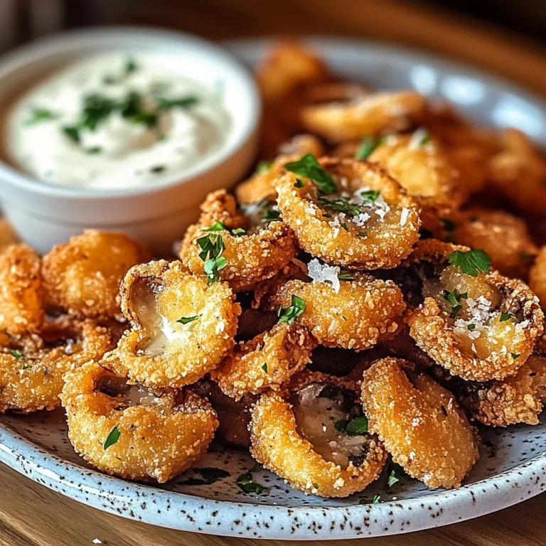 Crispy Fried Mushrooms with Cool Ranch Dip