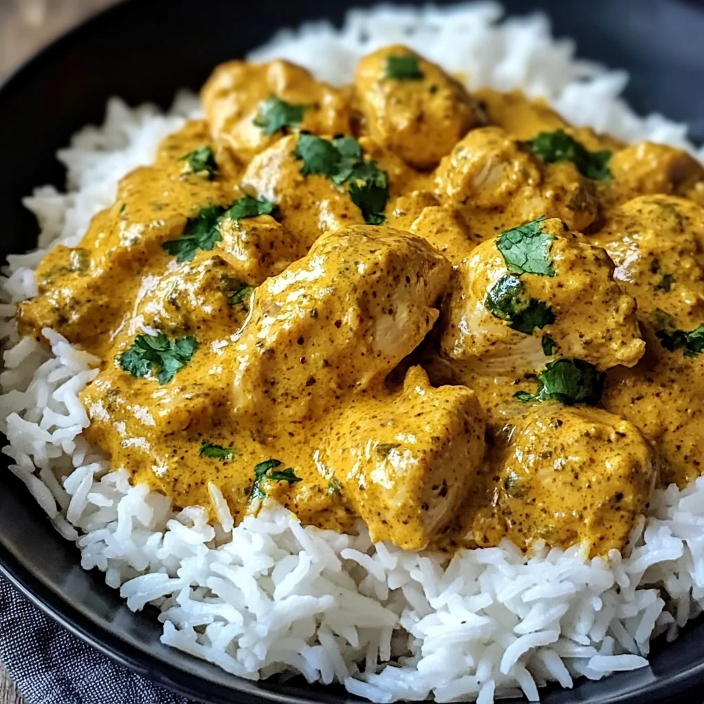 Easy Homemade Chicken Korma with Flatbread or Rice