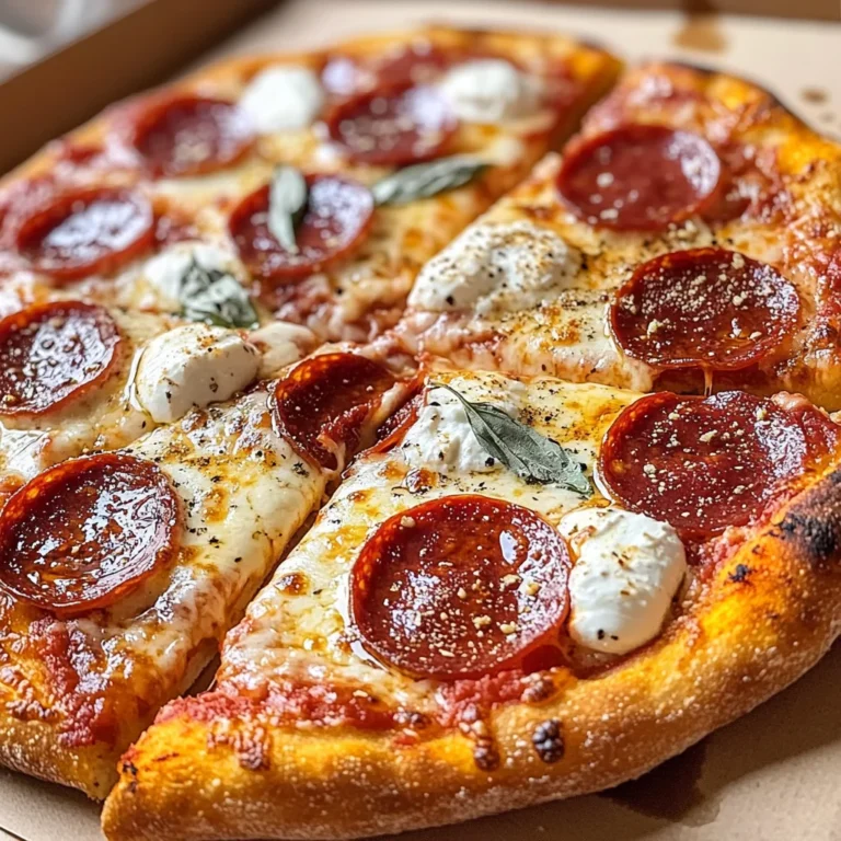 Hot Honey Pepperoni Ricotta Pizza : Sweet and Spicy