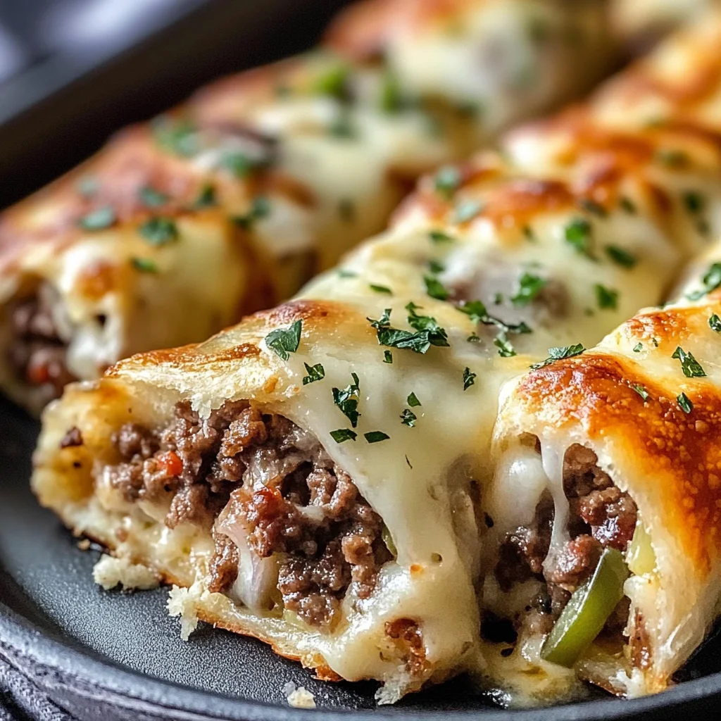 Keto Philly Cheesesteak Rolls