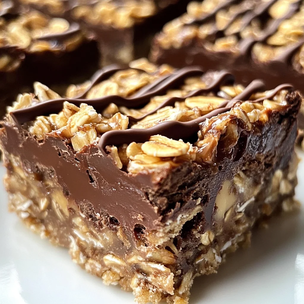 No Bake Chocolate Oatmeal Bars