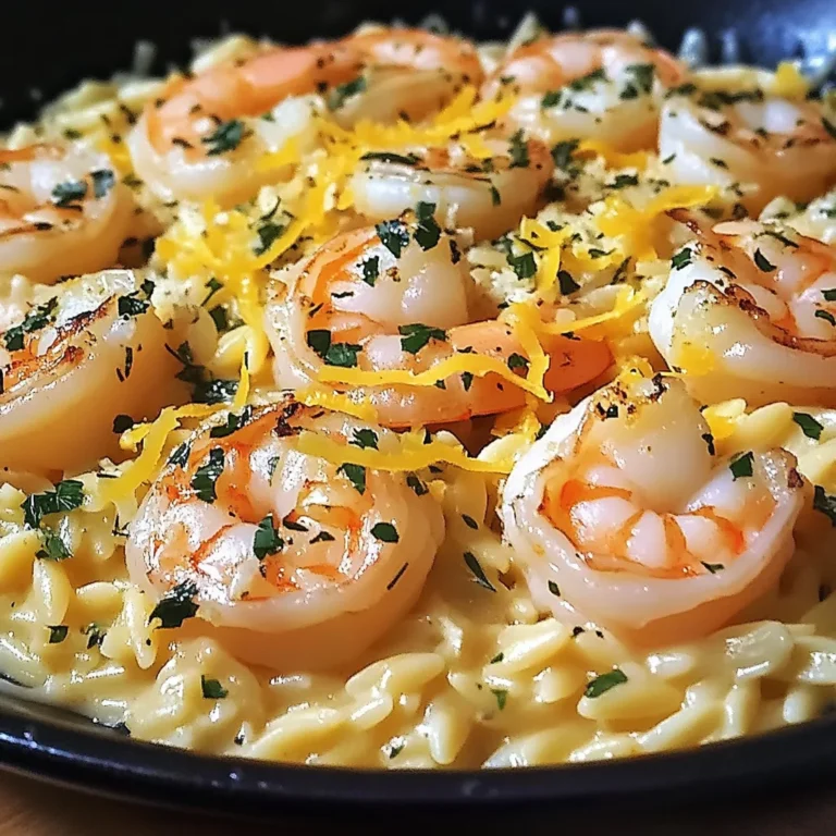 One Pan Parmesan Orzo with Shrimp
