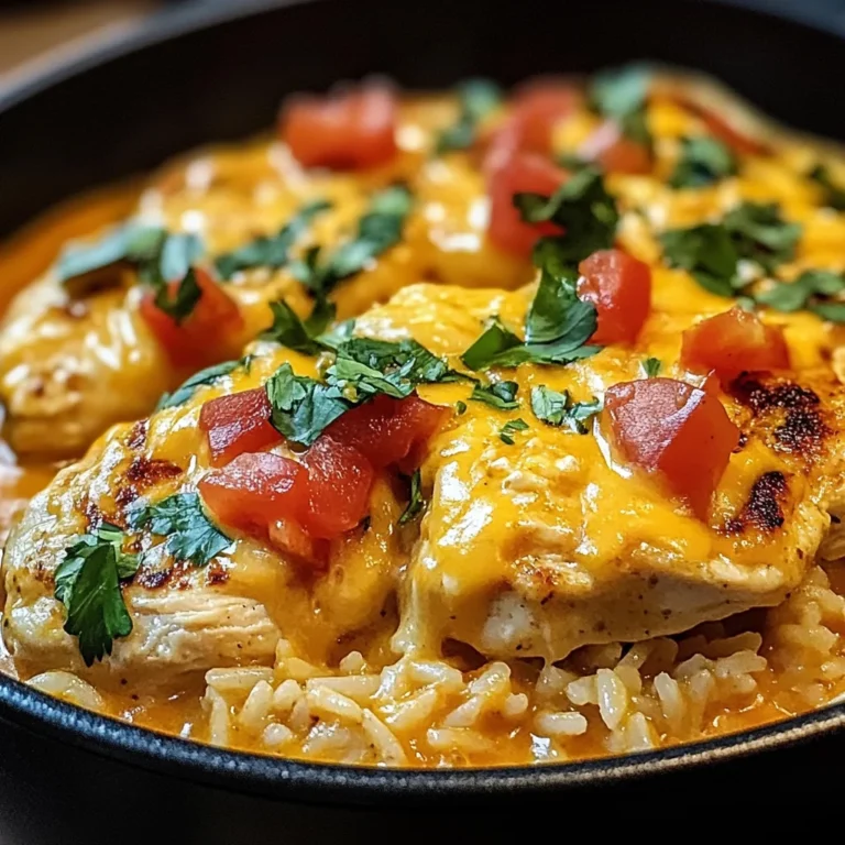 One Pot Queso Chicken and Rice : Easy Comfort Food
