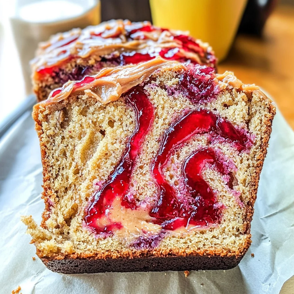 Peanut Butter & Jelly Banana Bread Recipe