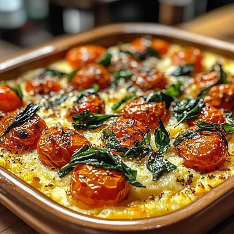 Savory Herbed Polenta & Roasted Tomato Bake