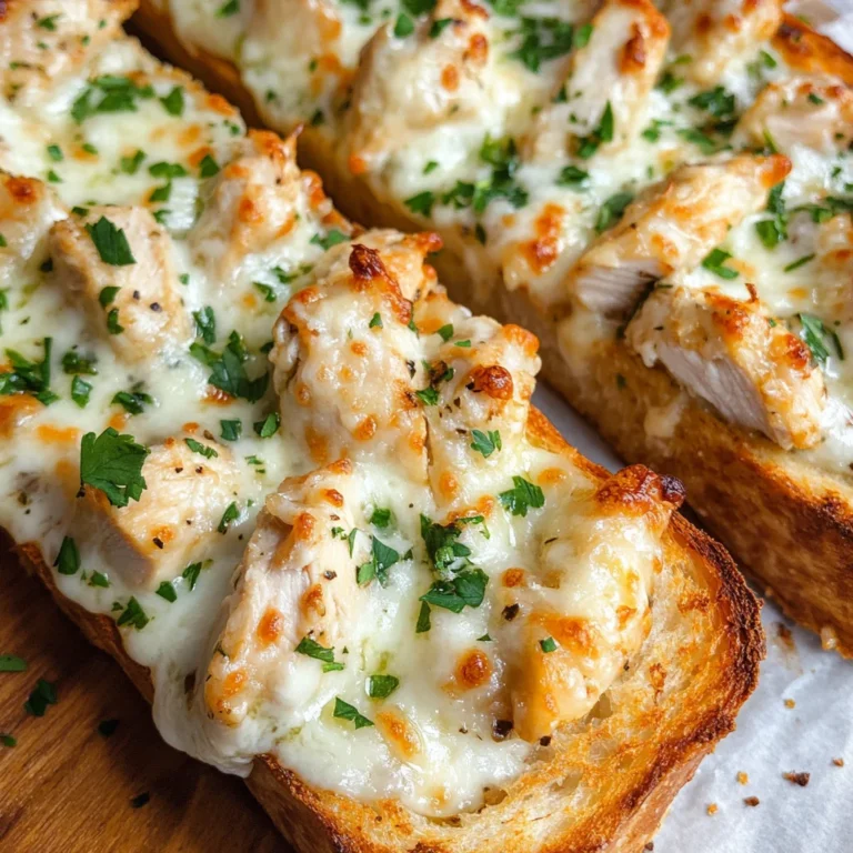 The Viral Chicken Alfredo Garlic Bread I'm Obsessed With