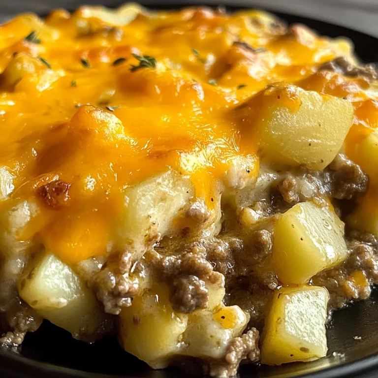 Cheesy Ground Beef & Potato Casserole