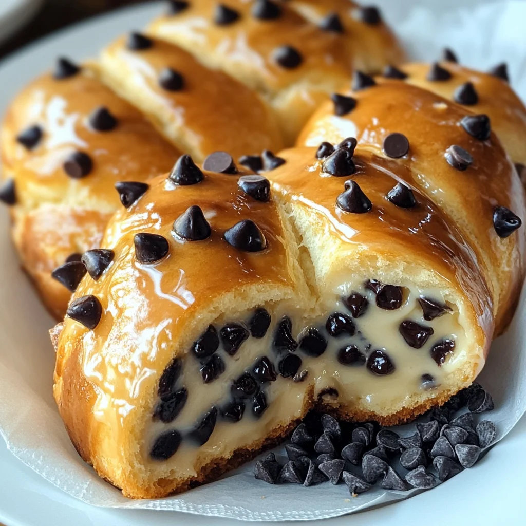 Chocolate Chip Vanilla Custard Brioches
