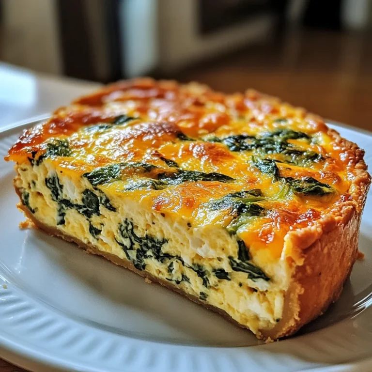 Cottage Cheese and Spinach Crustless Quiche