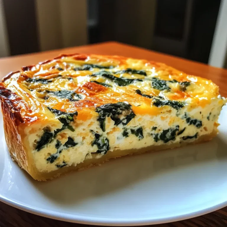 Cottage Cheese and Spinach Crustless Quiche