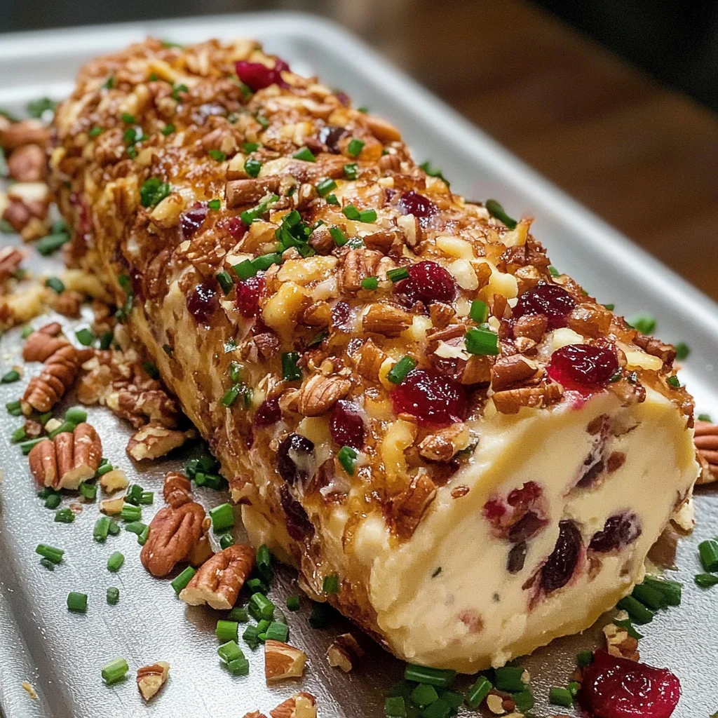 Cranberry Pecan Cheese Log