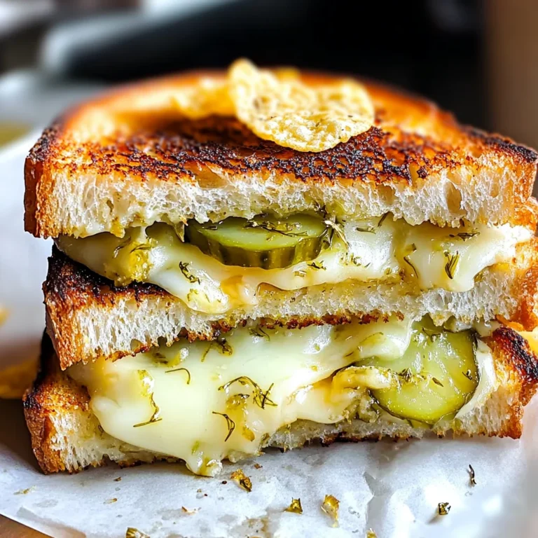 Crispy Dill Pickle Grilled Cheese Sandwich - theamazingfood