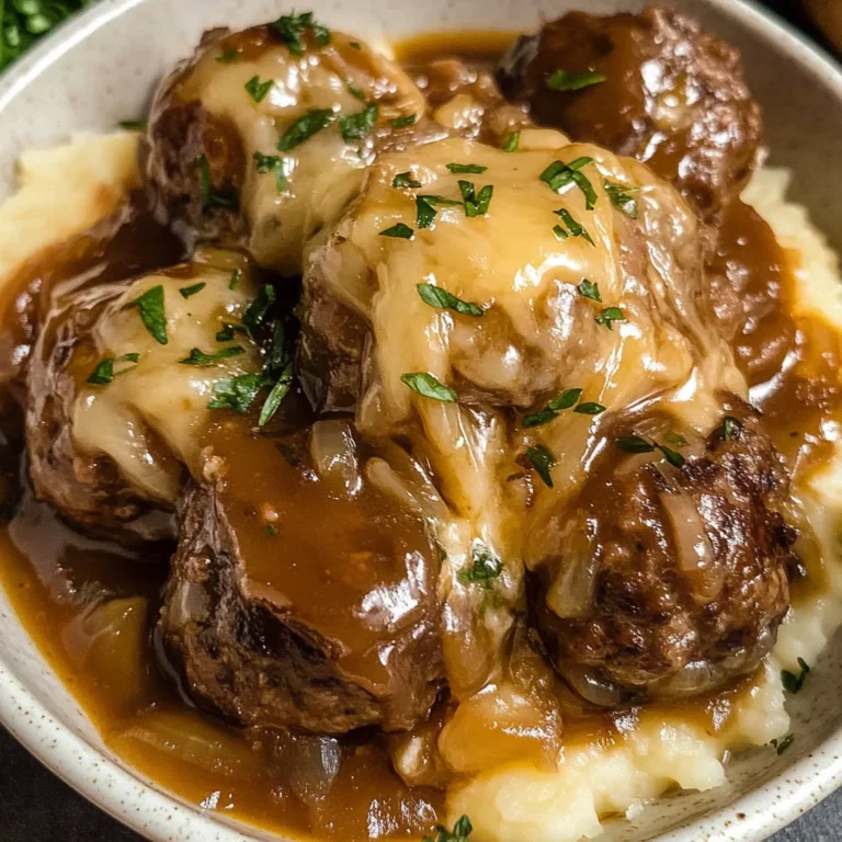 Crock Pot French Onion Meatballs