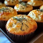 Easy Garlic Rosemary Focaccia Muffins