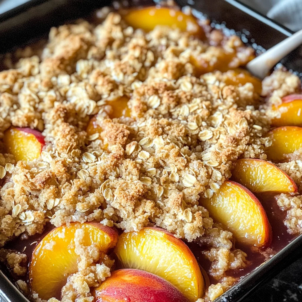 Easy Peach Crisp Recipe (Crispy & Juicy)