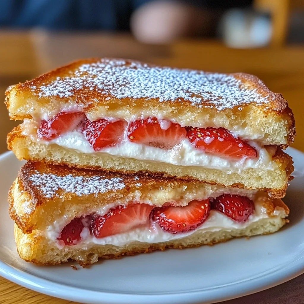 Fried Strawberry Cheesecake Sandwiches