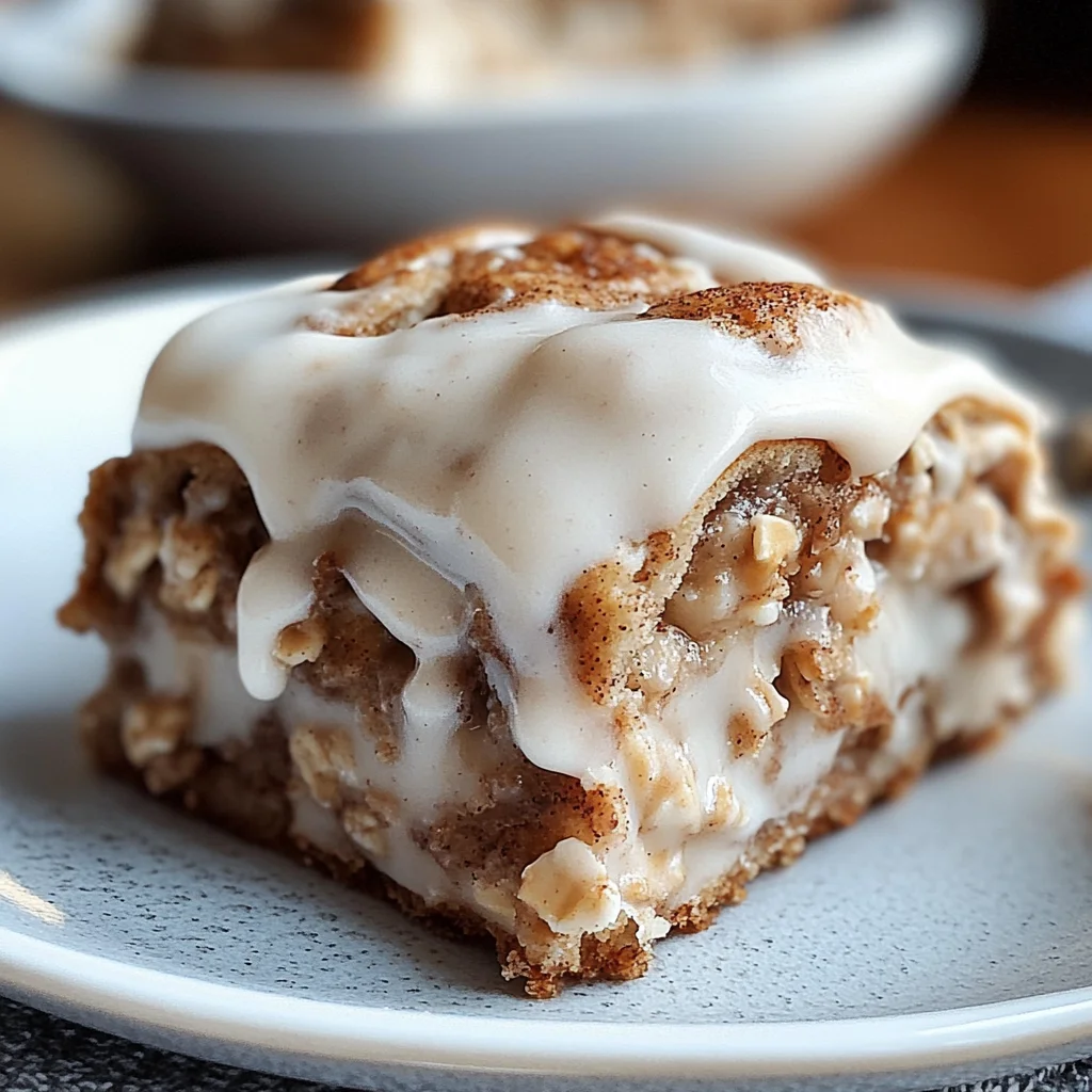 High-Protein Cinnamon Roll Baked Oatmeal