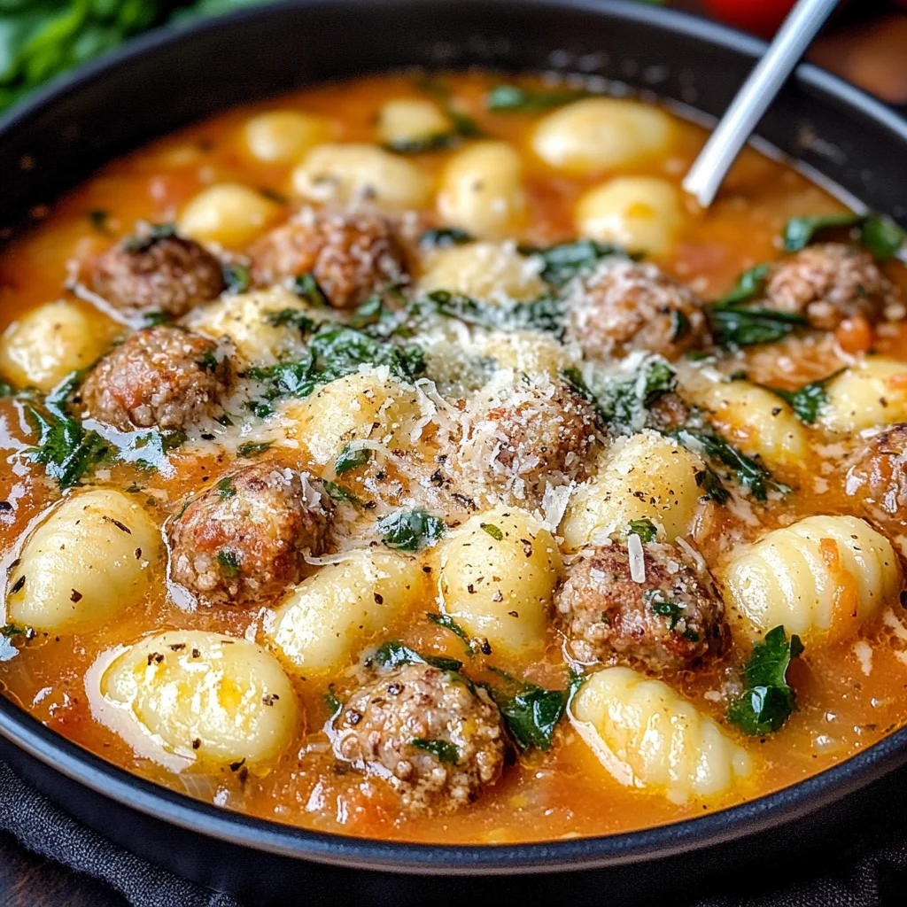 Italian Meatball Gnocchi Soup Recipe