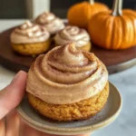 Soft Pumpkin Cookies with Cinnamon Frosting