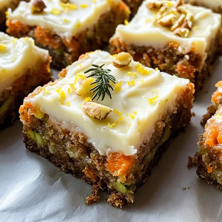 Spiced Ginger Carrot and Zucchini Bars with Lemon Cream Cheese Frosting