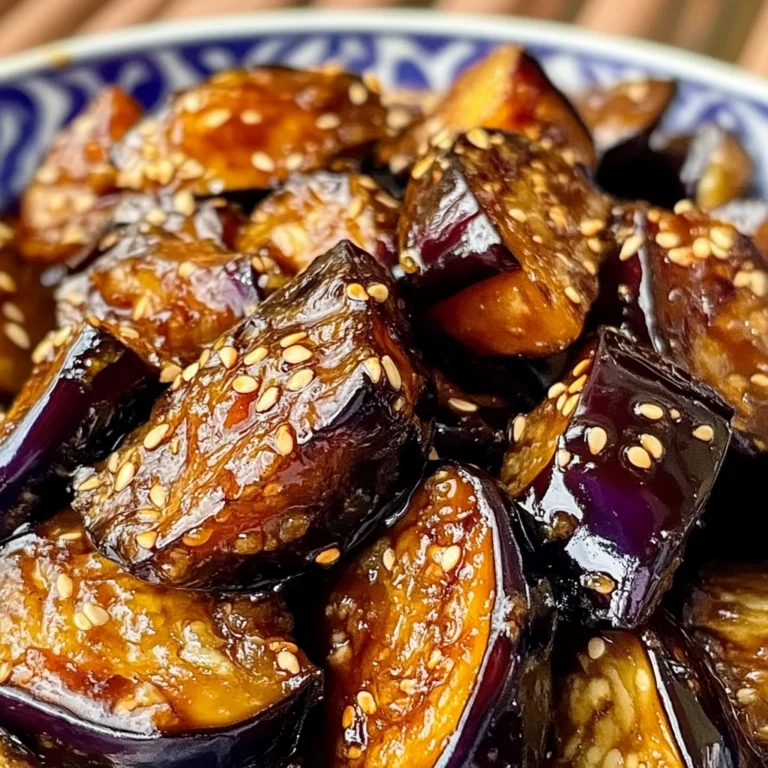 Sticky Garlic Eggplant