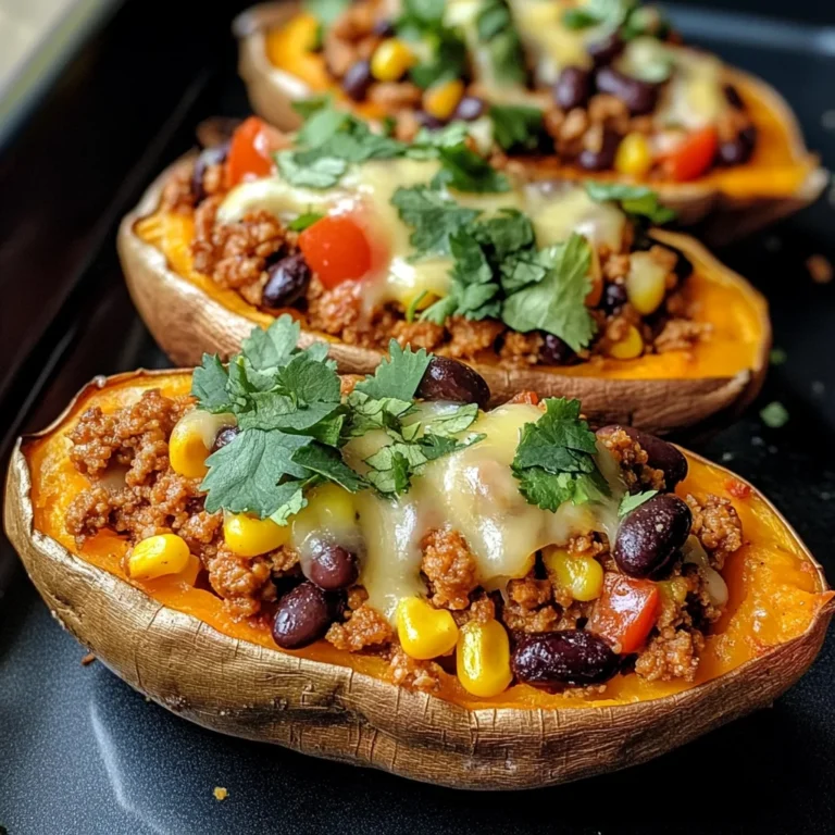 Stuffed Sweet Potatoes with Spiced Turkey and Black Beans