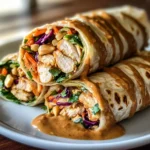 Thai Peanut Chicken Wraps