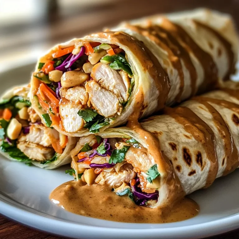 Thai Peanut Chicken Wraps