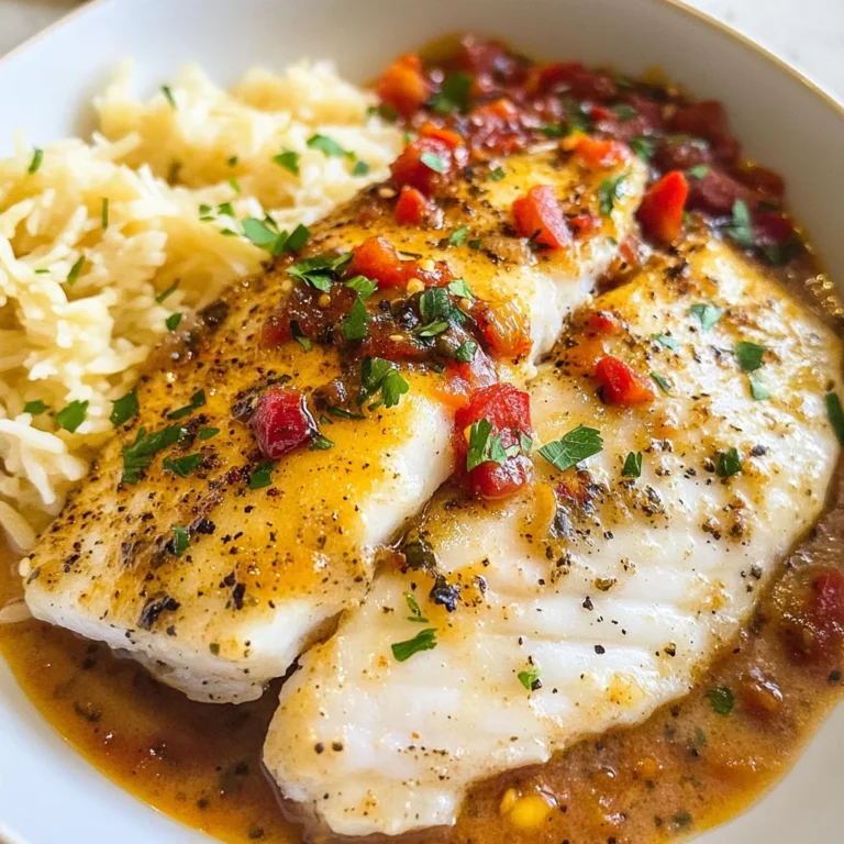 Tilapia in Roasted Pepper Sauce
