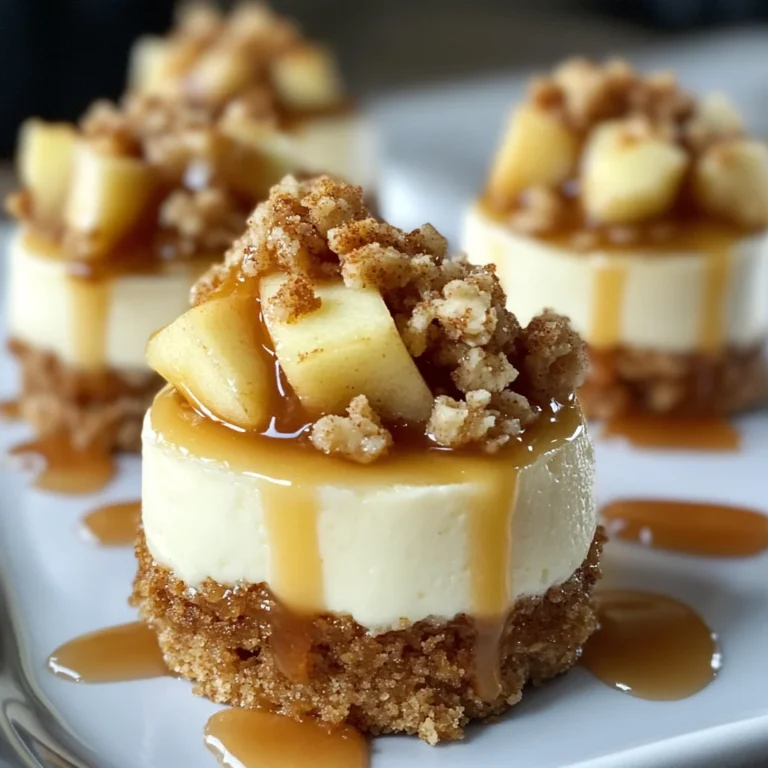Apple Crisp Mini Cheesecakes