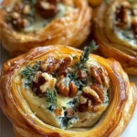 Blue Cheese Walnut Thyme Puff Pastry Twirl Recipe