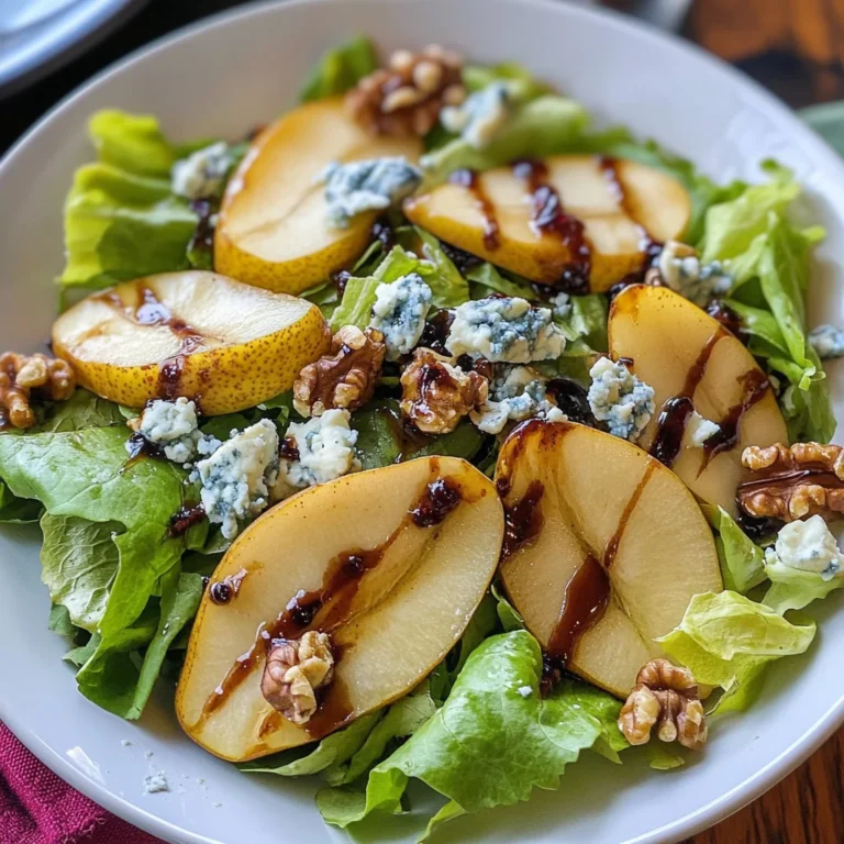 Caramelized Pear and Blue Cheese Salad: A Sweet and Savory Delight