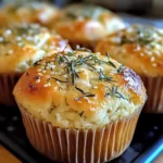 Easy Garlic Rosemary Focaccia Muffins