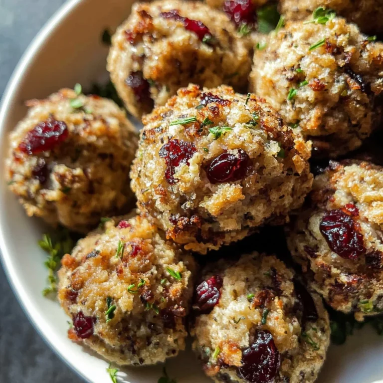 Festive Cranberry Turkey Stuffing Balls