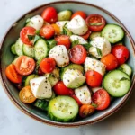 Fresh Cucumber Caprese Salad