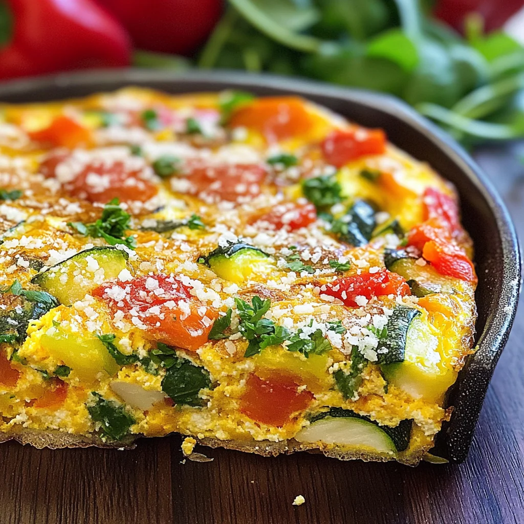 Garden Veggie Frittata: A 150-Calorie Delight