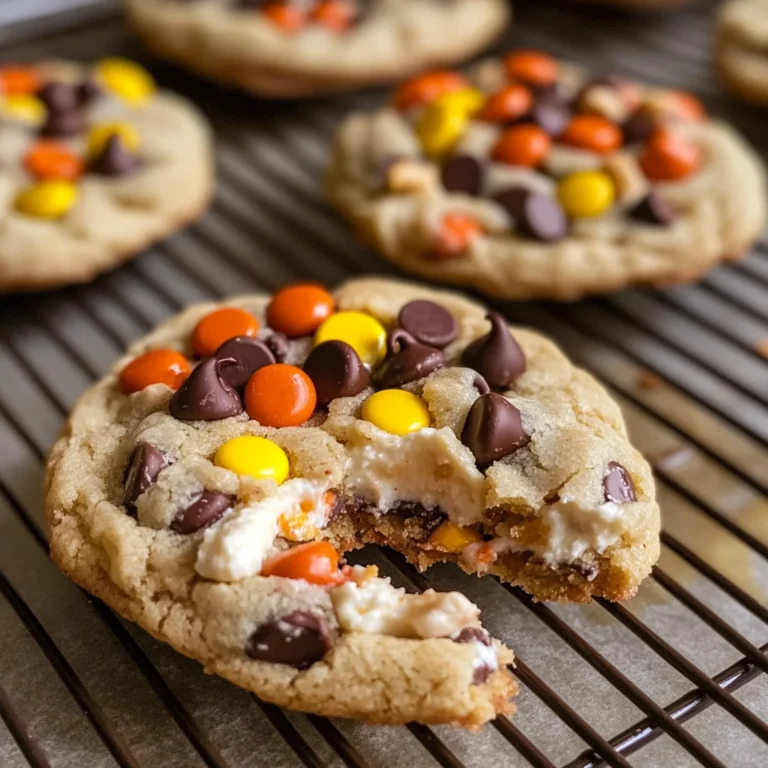 Gooey Reese’s Cheesecake Cookies