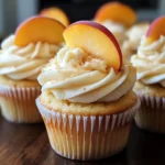 Honey Peach Cream Cheese Cupcakes