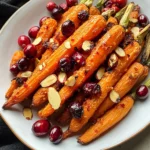 Maple roasted carrots with cranberries