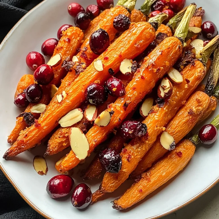 Maple roasted carrots with cranberries