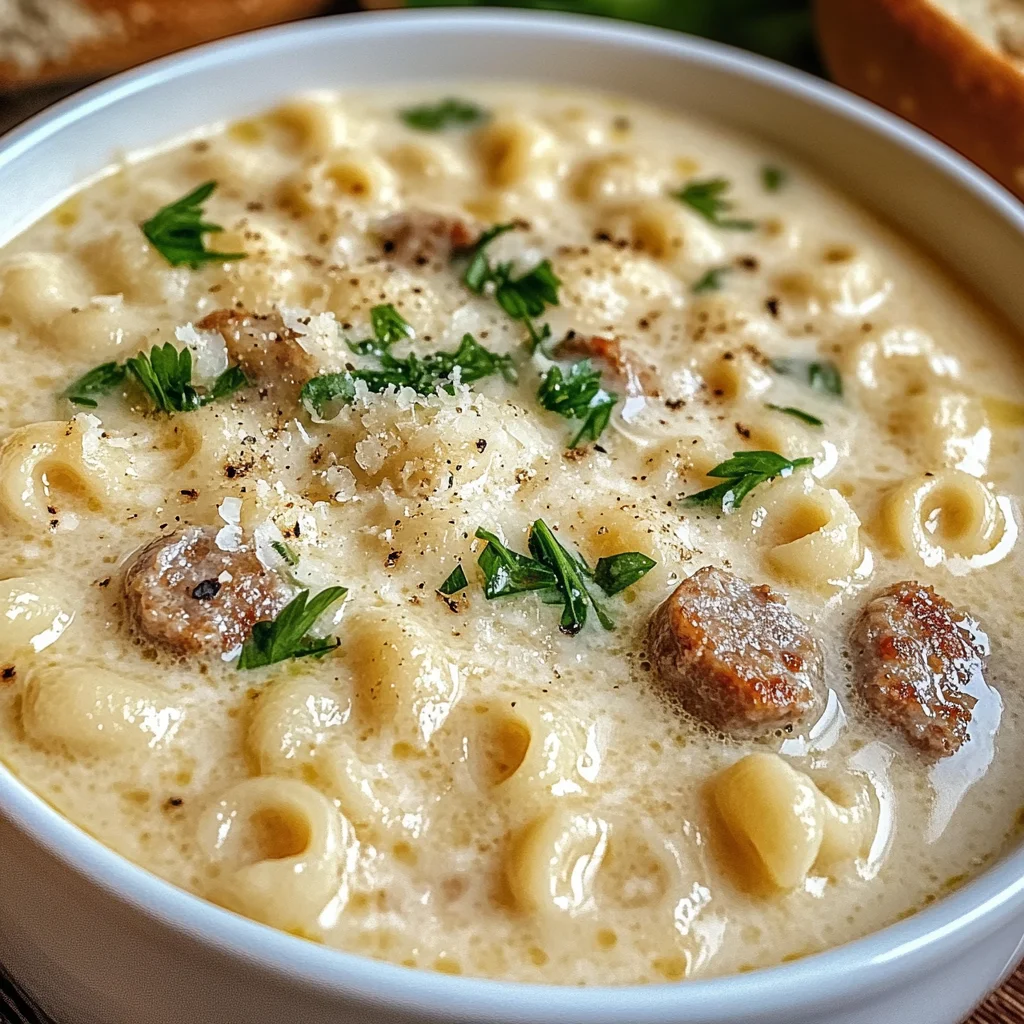 Parmesan Italian Sausage Ditalini Soup
