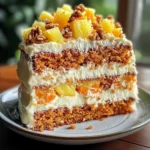 Pineapple Carrot Cream Cake : Moist & Tropical