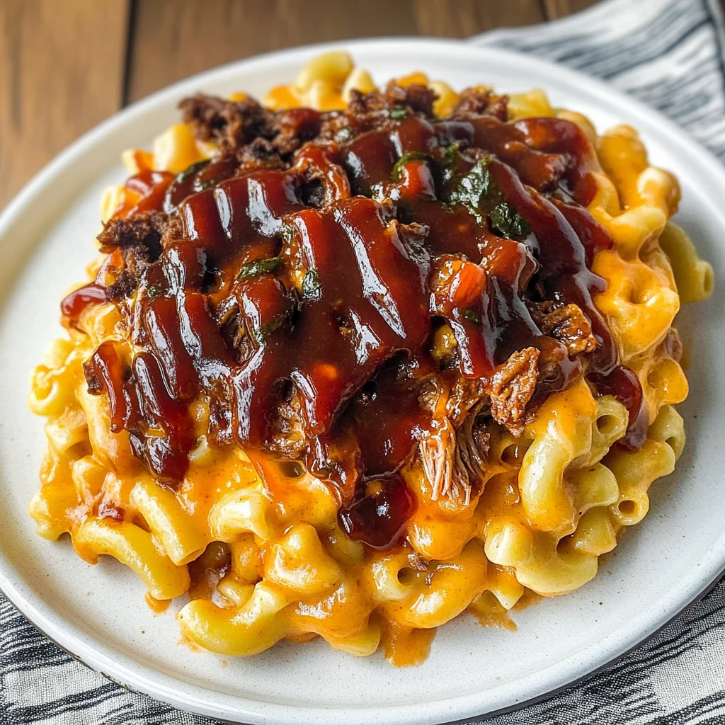 Pulled beef Mac and Cheese