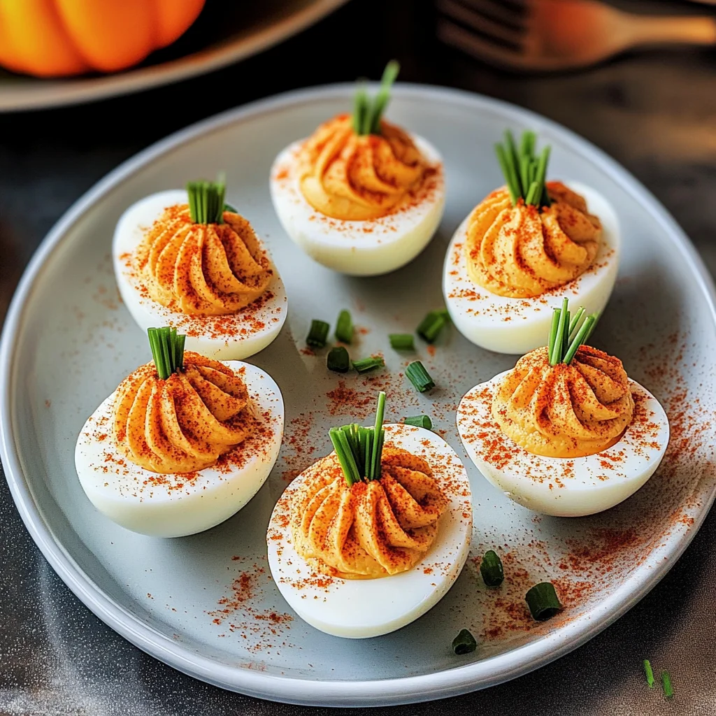 Pumpkin Patch Deviled Eggs