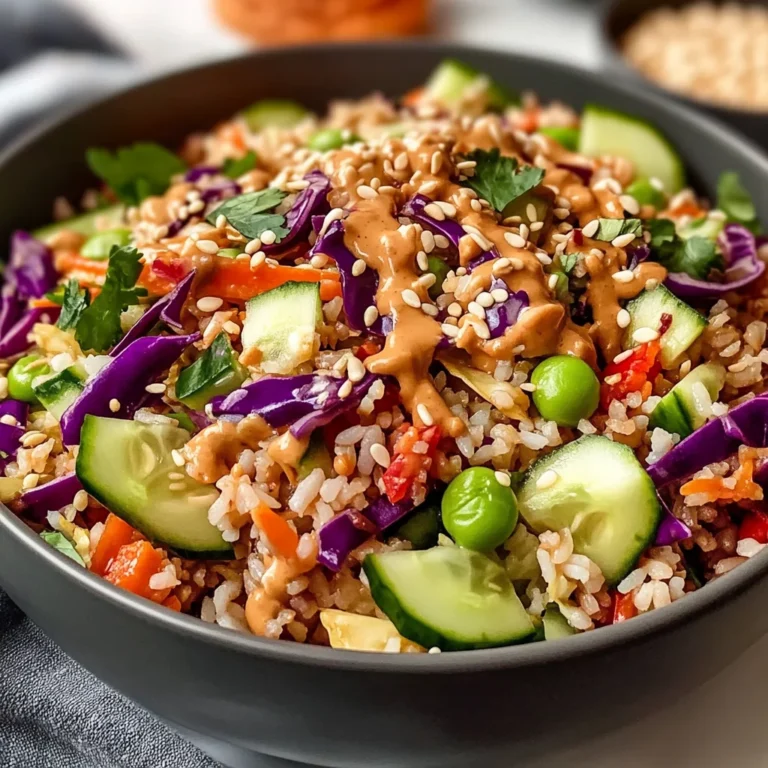 Quick Crispy Rice Salad with Peanut Sesame Dressing - Alrightwithme