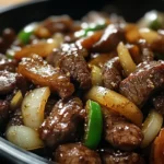 Sizzling Chinese Pepper Steak with Onions