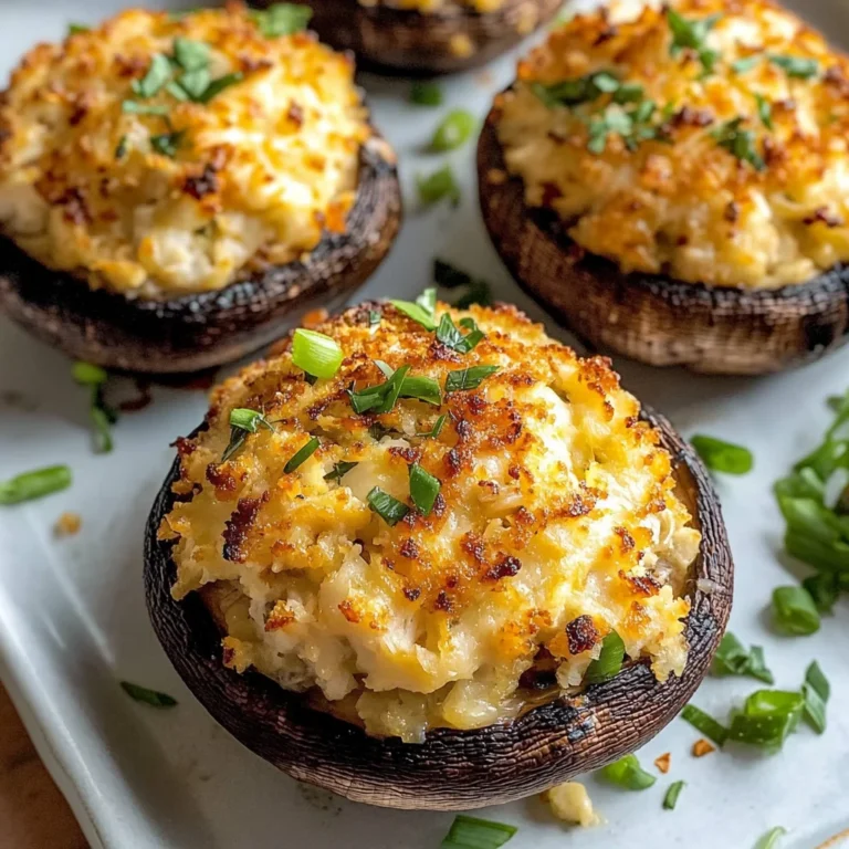 Tasty Crab Stuffed Portobello Mushrooms